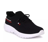 Black Solid Running Shoes For Men - 9
