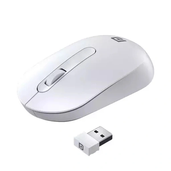 Portronics Toad 13 2.4 GHz Wireless Optical Mouse with USB Nano Receiver, 1200 DPI Resolution Optical Sensor(White)