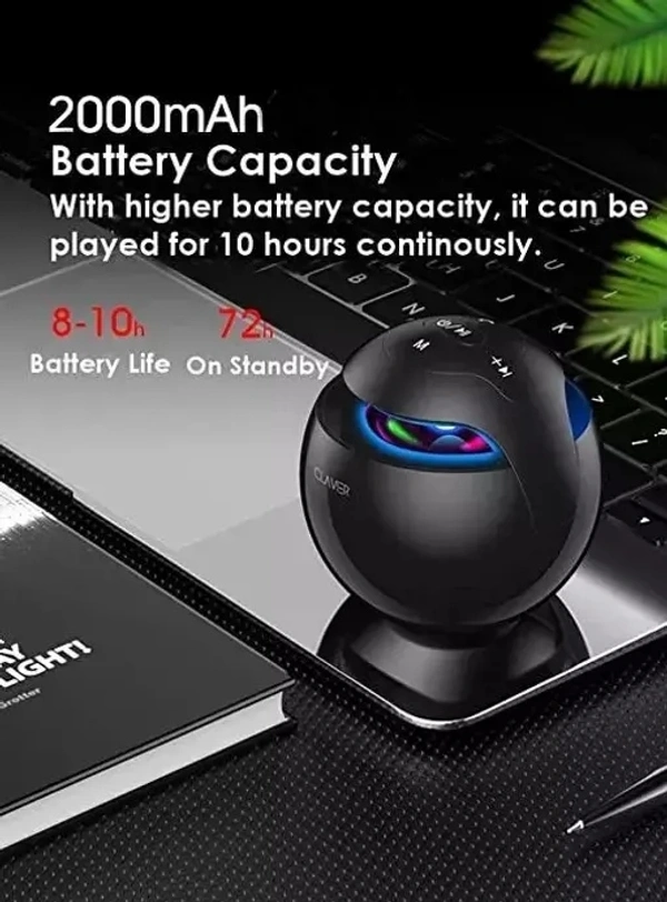 ARMAF Portable Fusion Bluetooth Speaker, Bluetooth 5.0 Wireless Speakers with HD Sound and Rich Bass, LED Flashing Light, Built-in Mic for iPhone & Android.