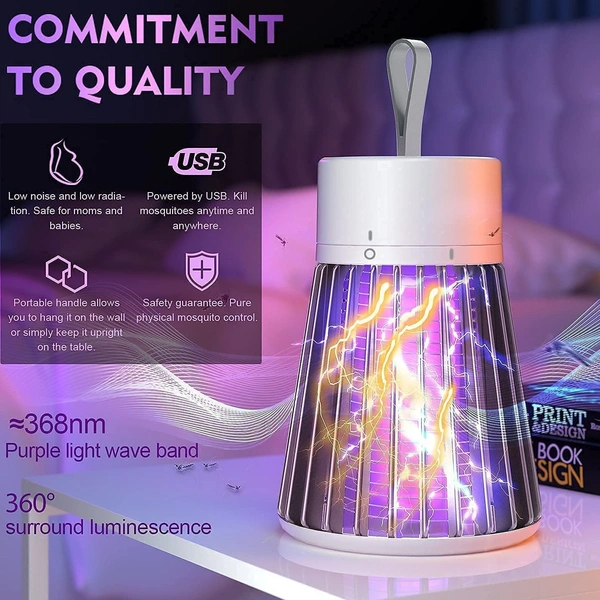 Eco Friendly Electronic LED Mosquito Killer Machine Trap Lamp, Theory Screen Protector Mosquito Killer lamp for House ome, USB Powered Electronic (S Lamp)