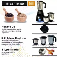 Mixie 500 watt Black 3 Jar