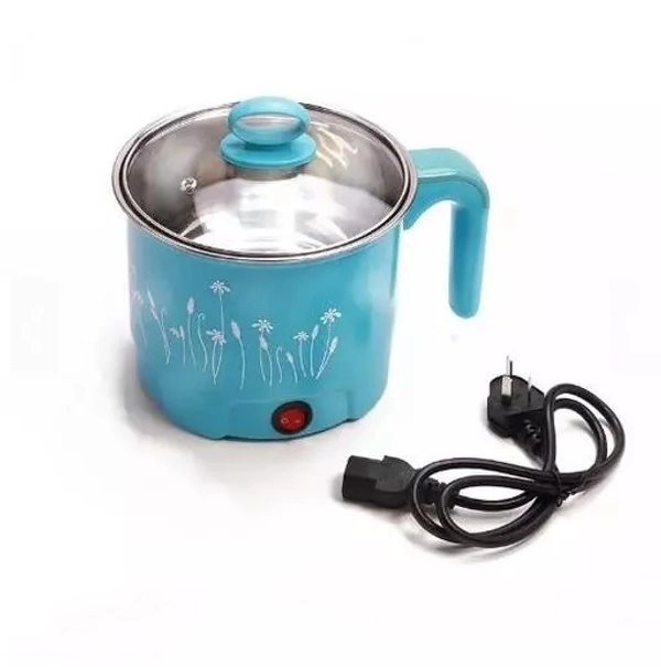 Electric Multifunction Cooking Pot 1.5 Litre Multi-Purpose Cooker Rice Cooker, Food Steamer, Egg Roll Maker, Travel Cooker, Slow Cooker, Egg Cooker, Egg Boiler (1.5 L, Multicolor)