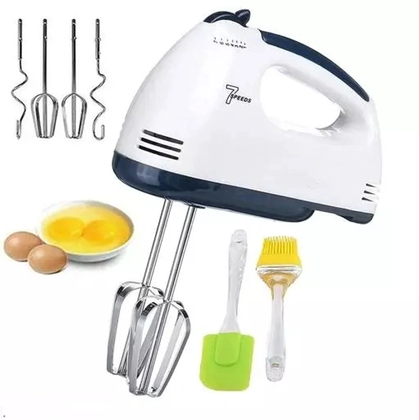 Hand Mixer Blender for Cake, Egg Beater Machine Cream Electric Hand Blender for Cake Mixing Whipping Machine Hand Beater | Electric Egg Beater(260 W) (Whitecolor)
