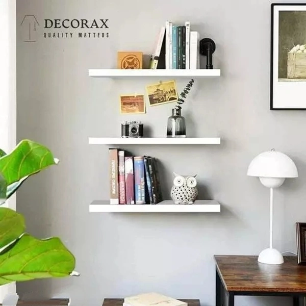 wall rack shelves for living and bedroom décor SET OF 3(MDF - MEDIUM DENSITY FIBRE SHELVES) Wall Shelves
