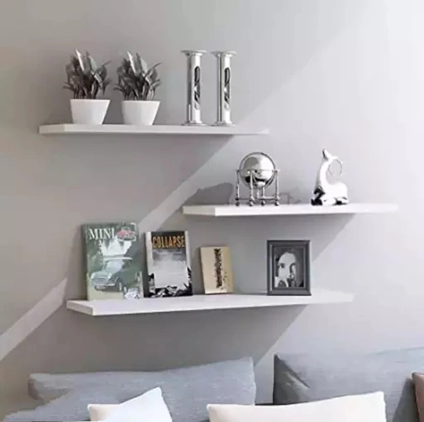 wall rack shelves for living and bedroom décor SET OF 3(MDF - MEDIUM DENSITY FIBRE SHELVES) Wall Shelves