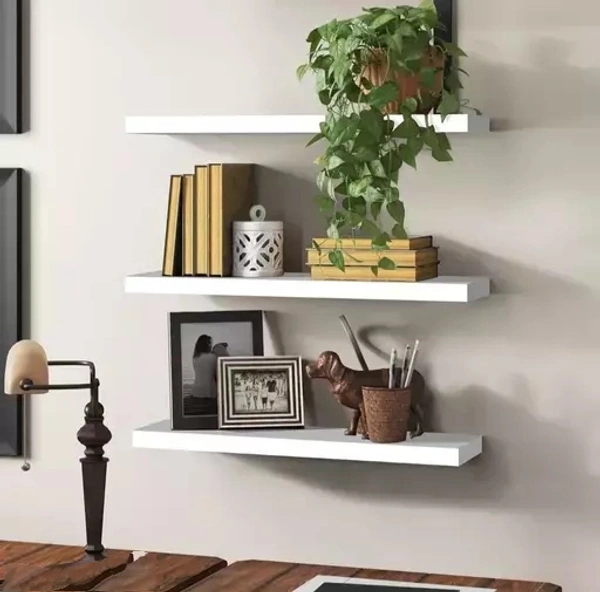 wall rack shelves for living and bedroom décor SET OF 3(MDF - MEDIUM DENSITY FIBRE SHELVES) Wall Shelves