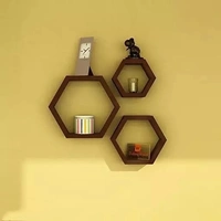 Wall Shelves Set of Three Wall Mount For Living Room 