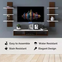 Furniture shop big tv cabinate of brown and white colour