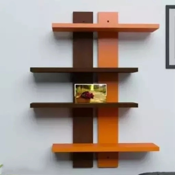 Home Decor India Wooden Tree Wall Mounted Decorative Shelf/Book Shelves for Living Room Home Decor Floating Shelves Set of 4