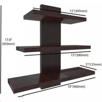 WOOD MINE Wall Shelf For Living Room Floating Wall Book Shelf For Study Room(BLACK)