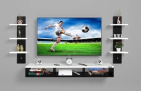 Riano Wall Mount Tv Entertainment Unit/With Set Top Box Stand And Wall Shelf Display Rack For Living Room Black & White (Ideal For Up To 32") Screen(Engineered Wood)
