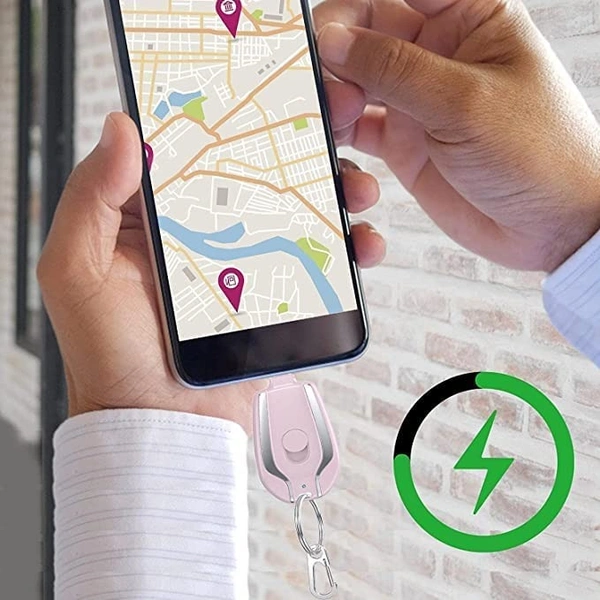 Portable Mini Power Bank, Emergency Charger, Keychain Phone Charger, Fast Finger 1500mah Charging, Compatible with, Best C-pin