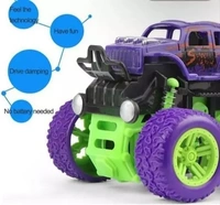 Mini Monster Truck Pull Back Cars Toys, 360 Degree Stunt car Friction Powered Cars Push go Truck for Toddlers Kids Gift