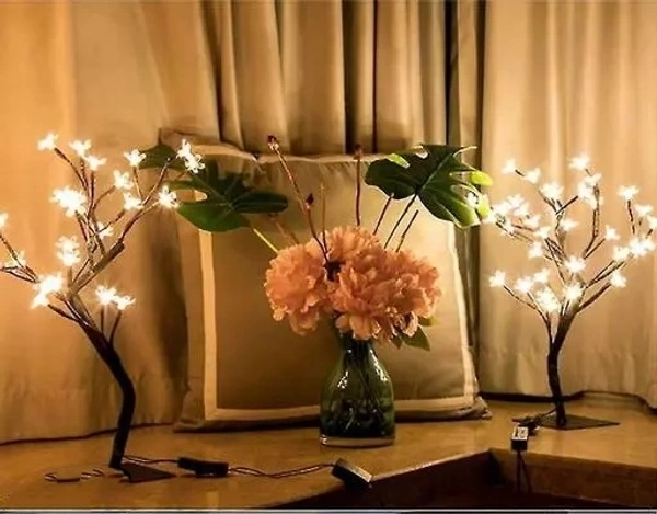 Lilone 24 Led Blossom Tree For Home Decoration Night Light 14X5 Inches (Warm White , 2 Pin Plug)