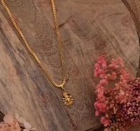 Krishna-Gold plated 22 Inch Chain Pendet-( C-137 ) Pendants & Lockets