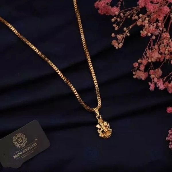 Krishna-Gold plated 22 Inch Chain Pendet-( C-137 ) Pendants & Lockets