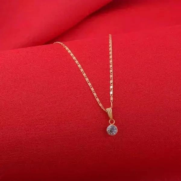 Solitaire Diamond With Fancy Chain Design By Delfa For Women And Girls