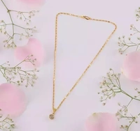 Solitaire Diamond With Fancy Chain Design By Delfa For Women And Girls