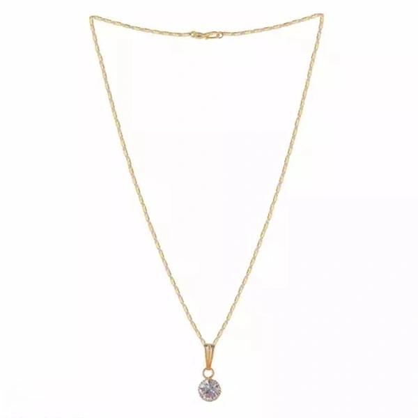Solitaire Diamond With Fancy Chain Design By Delfa For Women And Girls