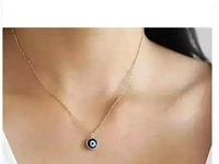 Evil Eye Bracelet and Pendant with Chain. Natural Blue Evil Eye Pendant Protect You From Bad Eyes For Boys and Girls.