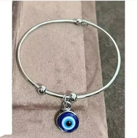 Evil Eye Bracelet and Pendant with Chain. Natural Blue Evil Eye Pendant Protect You From Bad Eyes For Boys and Girls.
