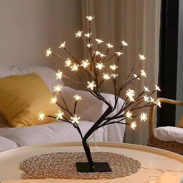 Lilone 24 Led Blossom Tree For Home Decoration Night Light 14X5 Inches (Warm White , 2 Pin Plug)