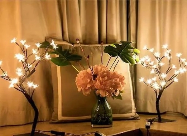 Lilone 24 Led Blossom Tree For Home Decoration Night Light 14X5 Inches (Warm White , 2 Pin Plug)