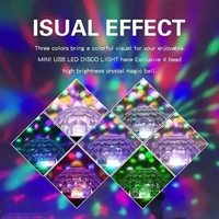 Lights Mini Disco DJ Disco Lamp Light Multi-Color Sound Activated Music Controlled Sensor Lights USB Powered Atmosphere Light Car Fancy Light(Multi-Colored)