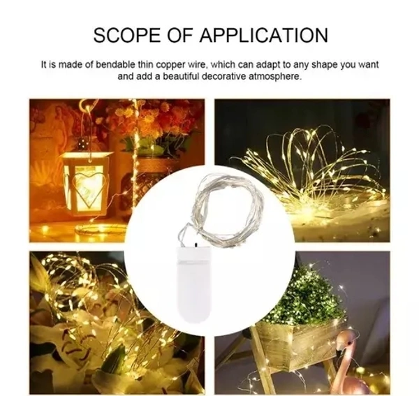 Coin Battery String Warm Light (Pack of 2)