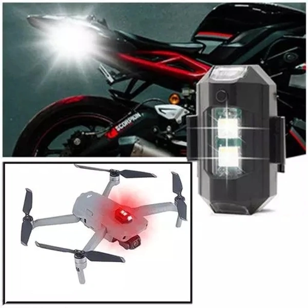 Shakeit Safety Signal Warning Blinking Strobe Multicolor Led Light with USB Rechargeable Multipurpose IP67 Waterproof for Motorbike, Helmet, Drone, Bicycle , Toys Multipurpose (1.Pcs Multicolor )