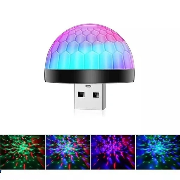 New USB Party Lights LED Small Magic Disco Ball Sound Control DJ Light Disco Light for Car Led Light USB Light (Multi-Colour)