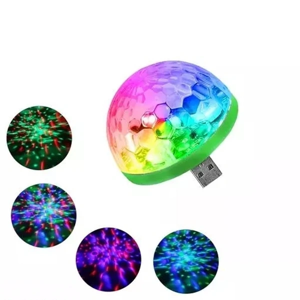 New USB Party Lights LED Small Magic Disco Ball Sound Control DJ Light Disco Light for Car Led Light USB Light (Multi-Colour)