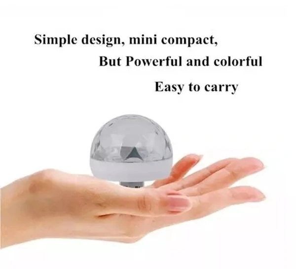 New USB Party Lights LED Small Magic Disco Ball Sound Control DJ Light Disco Light for Car Led Light USB Light (Multi-Colour)