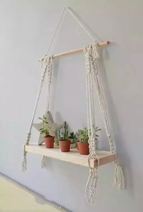 Macrame Wall Hanging Shelf Decor