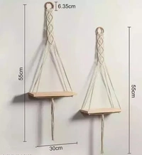  Home Decors Macrame Wall Hanging Shelf (Pack Of 02)