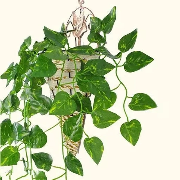 Artificial Garland Money Plant Leaf Creeper Wall Hanging (Length 7 Feet, Green) Pack of 3 Strings