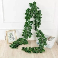 Artificial Garland Money Plant Leaf Creeper Wall Hanging (Length 7 Feet, Green) Pack of 3 Strings