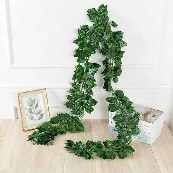 Artificial Garland Money Plant Leaf Creeper Wall Hanging (Length 7 Feet, Green) Pack of 3 Strings