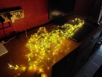 Leaf Curtain Light Size: 14 feet Long. 3.5 feet Height