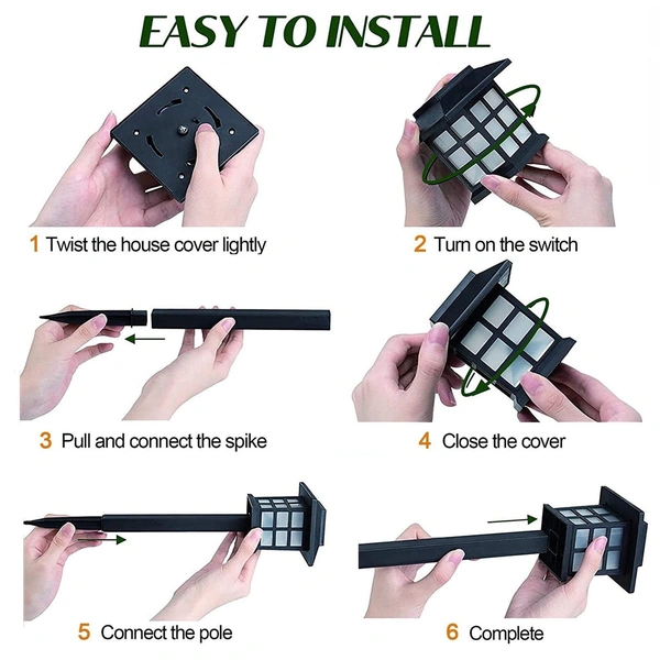Solar Garden Lights LED Outdoor Stake Spotlight Fixture for Garden Light (Pack of 2pc )