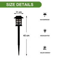 Solar Garden Lights LED Outdoor Stake Spotlight Fixture for Garden Light (Pack of 2pc )