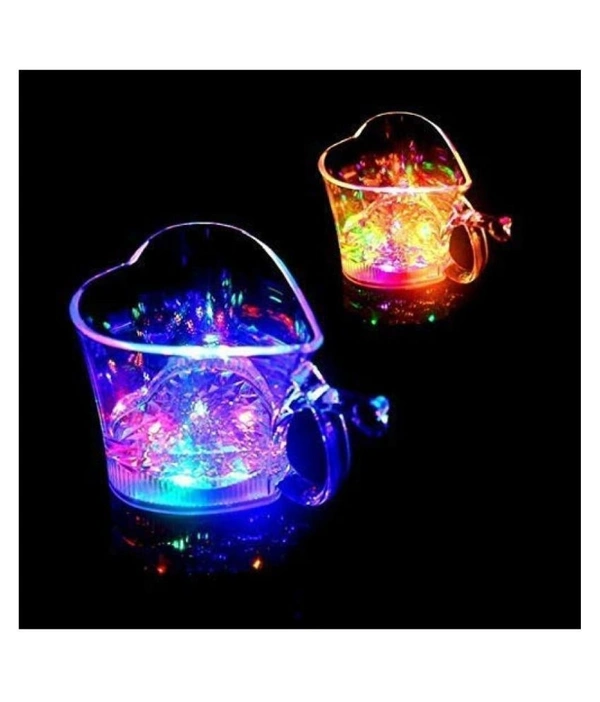 Heart Shape Liquid Activated Blinking Led Glass 