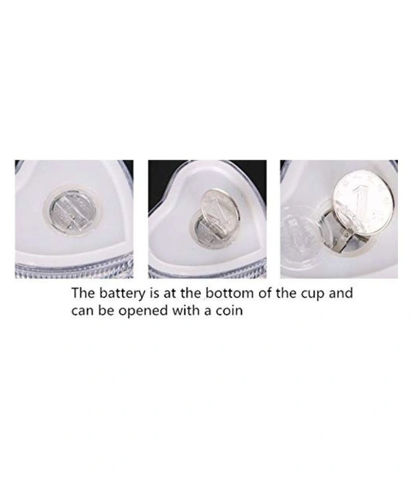 Heart Shape Liquid Activated Blinking Led Glass 