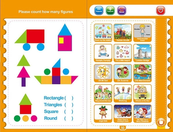 MUSICAL LEARNING STUDY BOOK WITH NUMBERS, LETTERS 