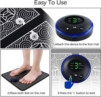 EMS Foot Massager, Electric Feet Massager, Deep Kneading Circulation Foot Booster for Feet and Legs Muscle Stimulator, Folding Portable Electric Massage Machine