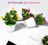 Flower Pot Artificial Decoration Plant | Natural Look & Plastic Material For Home , Hotels , Office & Multiuse Pot ( 1pc )
