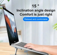  Mini Premium Metal Folding Portable Stand Compatible with Every Laptop, Keyboard and Tablet
