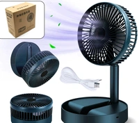  Telescopic Electric Desktop Fan, Height Adjustable, Foldable & Portable for Travel/Carry | Silent Table Top Personal Fan for Bedside, Office Table (Battery Not Include)