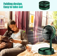  Telescopic Electric Desktop Fan, Height Adjustable, Foldable & Portable for Travel/Carry | Silent Table Top Personal Fan for Bedside, Office Table (Battery Not Include)