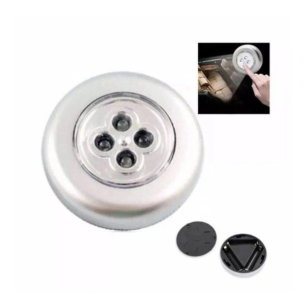 Round Shaped LED Battery-Powered Wireless Night Light Stick Tap Night(Pack of 4)